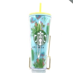 Starbucks Arizona Cactus Acrylic Cold Cup Tumbler Venti 24oz Spring Flor…
